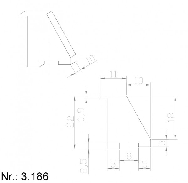 Alphabelt® 3186 PU Nocken / Mitnehmer für Zahnriemen