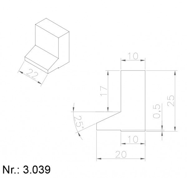 Alphabelt® 3039 PU Nocken / Mitnehmer für Zahnriemen