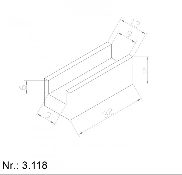 Alphabelt® 3118 PU Nocken / Mitnehmer für Zahnriemen