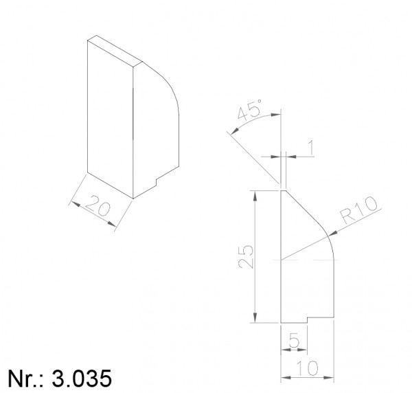 Alphabelt® 3035 PU Nocken / Mitnehmer für Zahnriemen