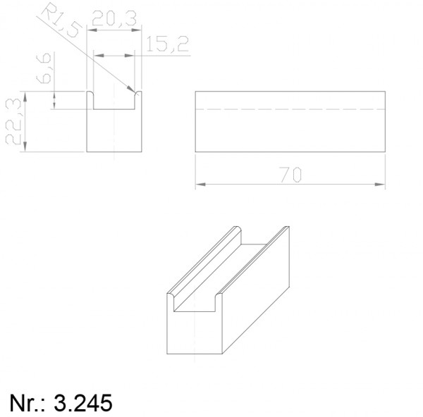 Alphabelt® 3245 PU Nocken / Mitnehmer für Zahnriemen