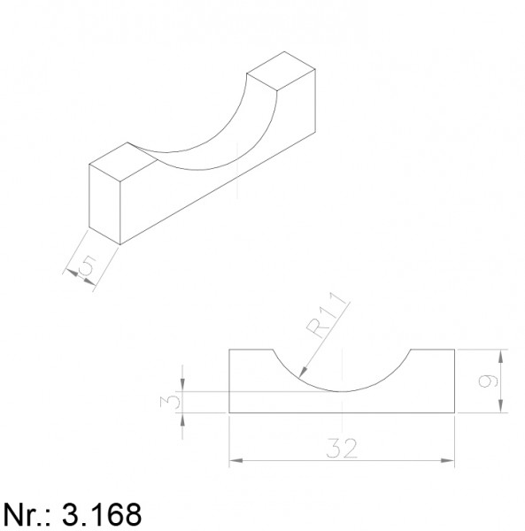Alphabelt® 3168 PU Nocken / Mitnehmer für Zahnriemen