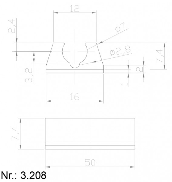 Alphabelt® 3208 PU Nocken / Mitnehmer für Zahnriemen