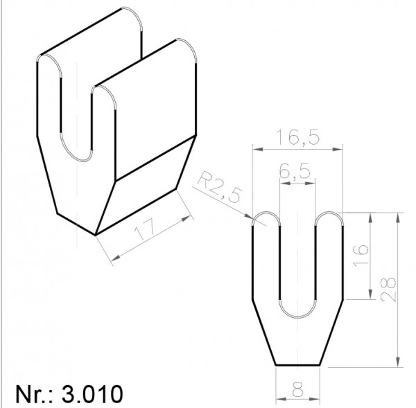 Alphabelt® 3010 PU Nocken / Mitnehmer für Zahnriemen