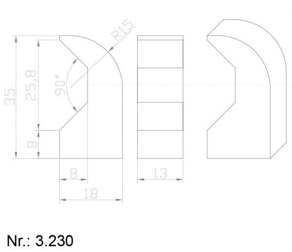 Alphabelt® 3230 PU Nocken / Mitnehmer für Zahnriemen