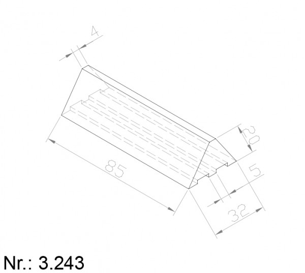 Alphabelt® 3243 PU Nocken / Mitnehmer für Zahnriemen