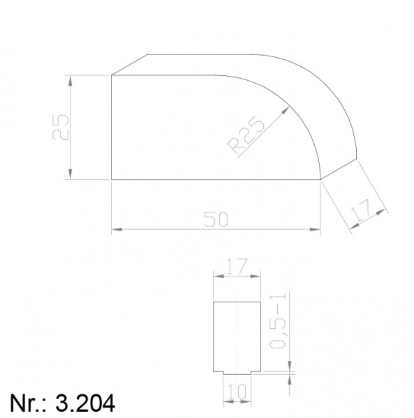 Alphabelt® 3204 PU Nocken / Mitnehmer für Zahnriemen