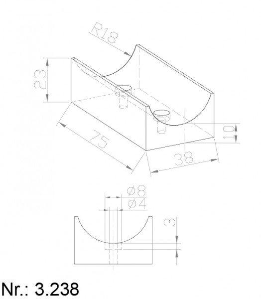Alphabelt® 3238 PU Nocken / Mitnehmer für Zahnriemen