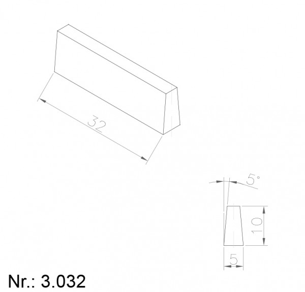 Alphabelt® 3032PU Nocken / Mitnehmer für Zahnriemen