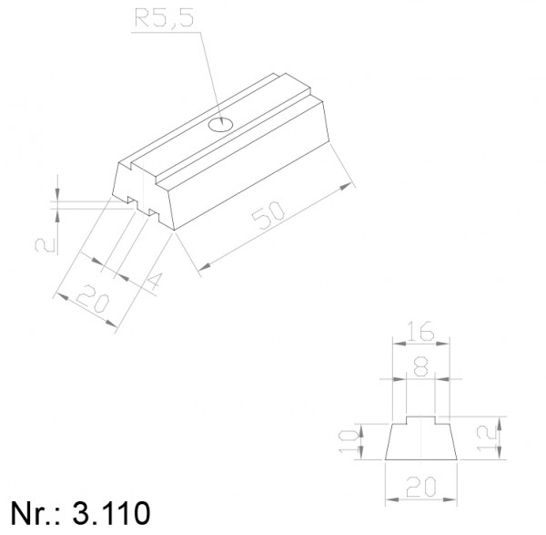 Alphabelt® 3110 PU Nocken / Mitnehmer für Zahnriemen