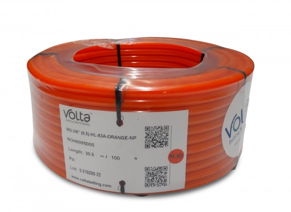 RO 9,5 orange FDA Volta PU Rundriemen