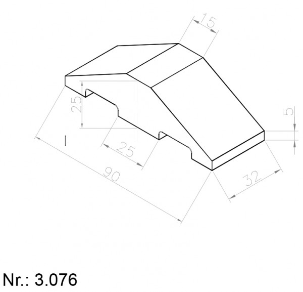 Alphabelt® 3076 PU Nocken / Mitnehmer für Zahnriemen