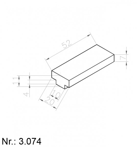 Alphabelt® 3074 PU Nocken / Mitnehmer für Zahnriemen