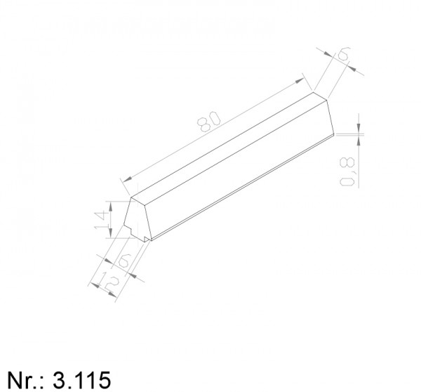 Alphabelt® 3115 PU Nocken / Mitnehmer für Zahnriemen