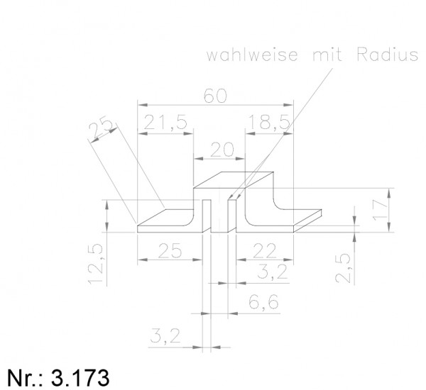 Alphabelt® 3173 PU Nocken / Mitnehmer für Zahnriemen