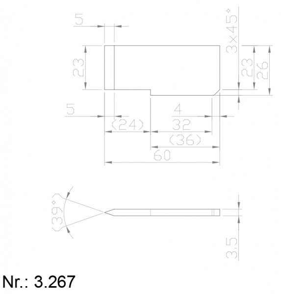 Alphabelt® 3267 PU Nocken / Mitnehmer für Zahnriemen