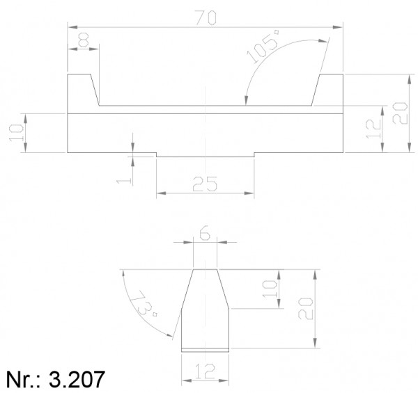 Alphabelt® 3207 PU Nocken / Mitnehmer für Zahnriemen