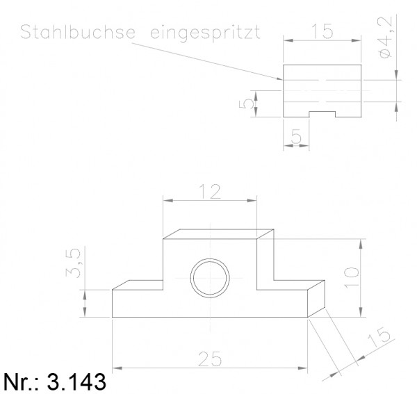Alphabelt® 3143 PU Nocken / Mitnehmer für Zahnriemen