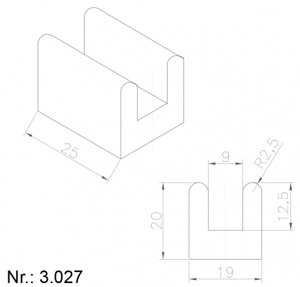 Alphabelt® 3027 PU Nocken / Mitnehmer für Zahnriemen