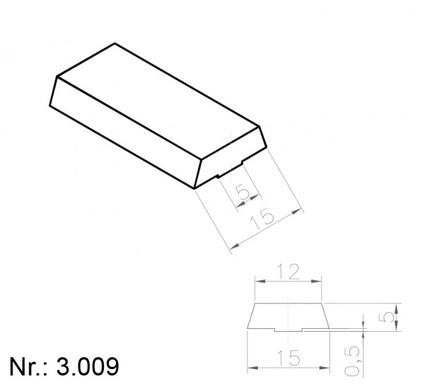 Alphabelt® 3009 PU Nocken / Mitnehmer für Zahnriemen