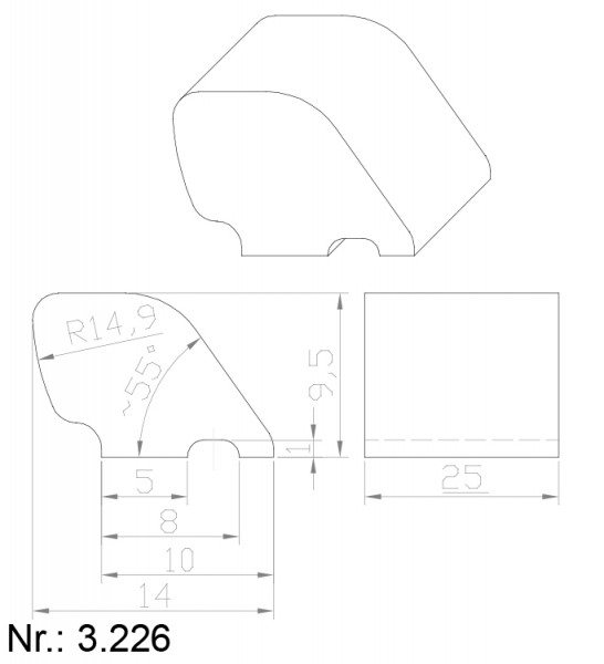 Alphabelt® 3226 PU Nocken / Mitnehmer für Zahnriemen