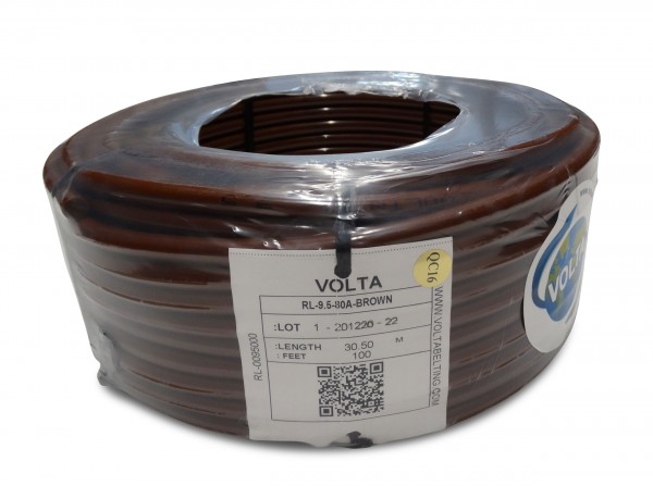 RL 9,5 braun FDA Volta PU Rundriemen