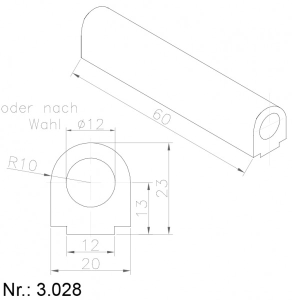 Alphabelt® 3028 PU Nocken / Mitnehmer für Zahnriemen