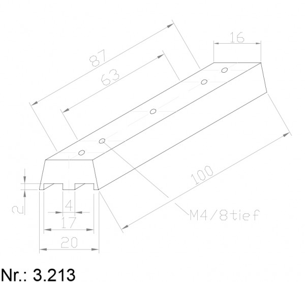 Alphabelt® 3213 PU Nocken / Mitnehmer für Zahnriemen