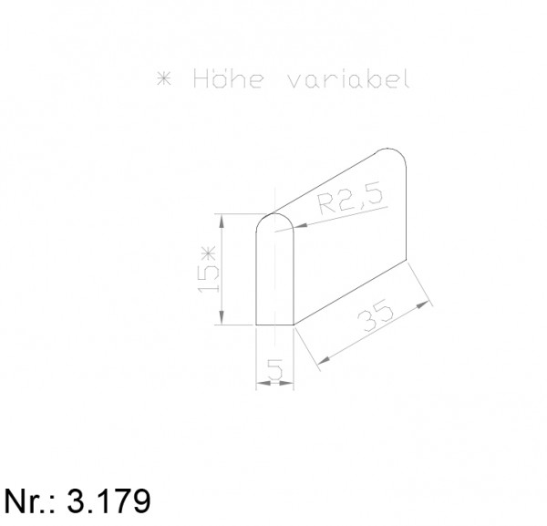 Alphabelt® 3179 PU Nocken / Mitnehmer für Zahnriemen