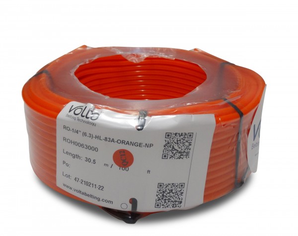 RO 6,3 orange FDA Volta PU Rundriemen