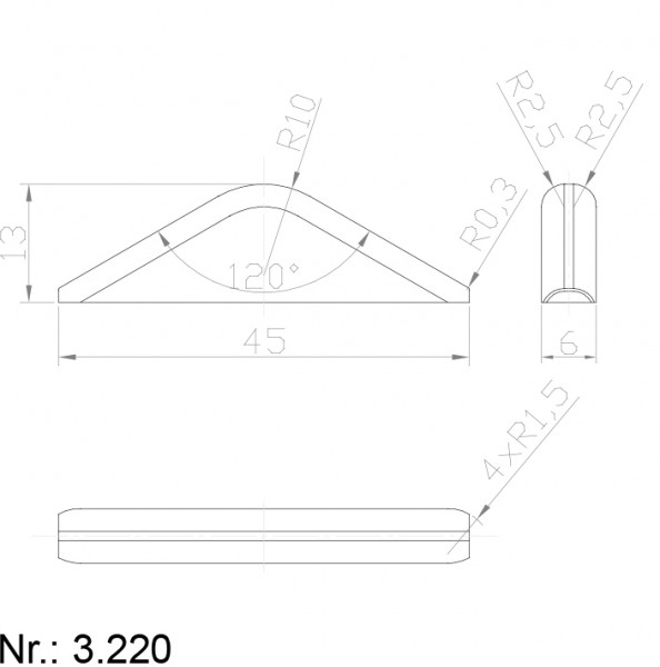 Alphabelt® 3220 PU Nocken / Mitnehmer für Zahnriemen