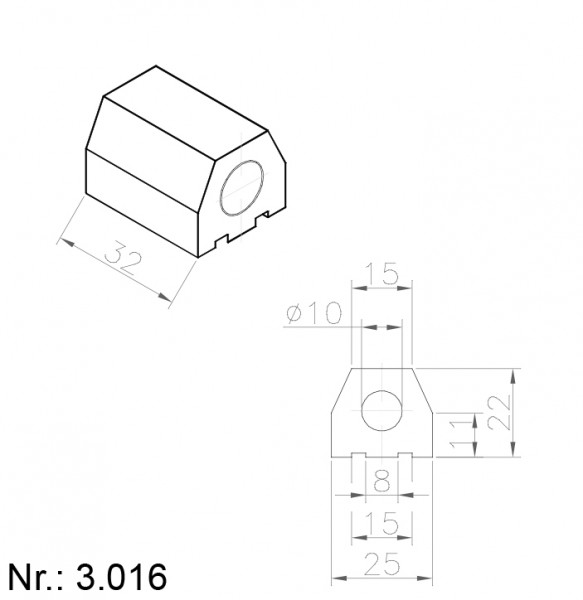 Alphabelt® 3016 PU Nocken / Mitnehmer für Zahnriemen