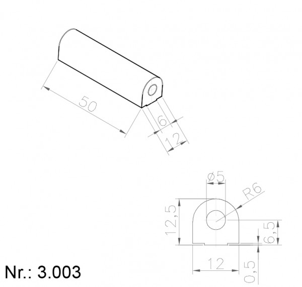 Alphabelt® 3003 PU Nocken / Mitnehmer für Zahnriemen