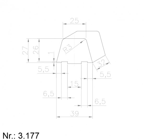 Alphabelt® 3177 PU Nocken / Mitnehmer für Zahnriemen