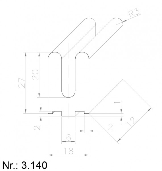 Alphabelt® 3140 PU Nocken / Mitnehmer für Zahnriemen