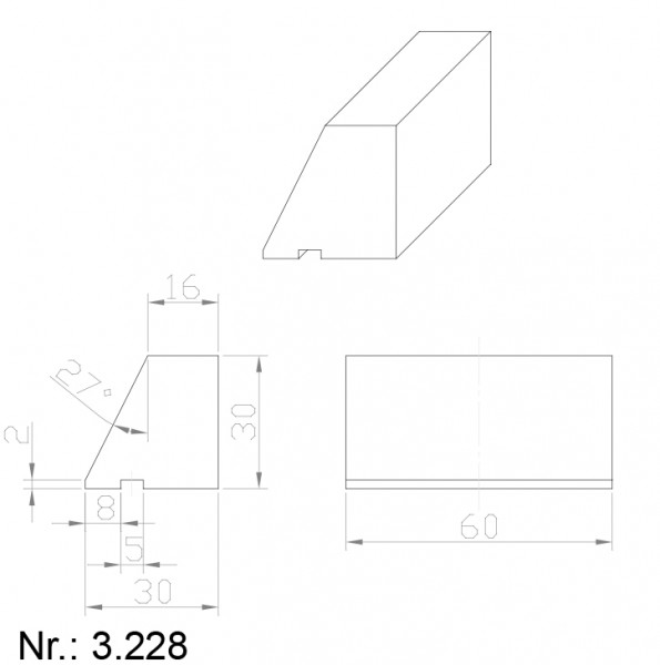 Alphabelt® 3228 PU Nocken / Mitnehmer für Zahnriemen