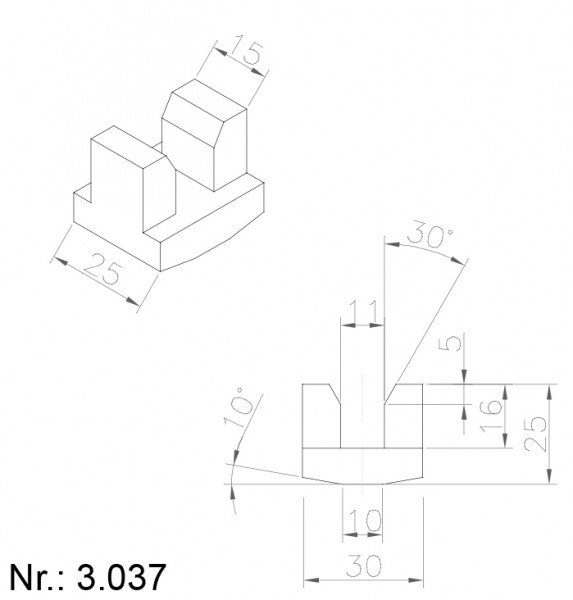 Alphabelt® 3037 PU Nocken / Mitnehmer für Zahnriemen