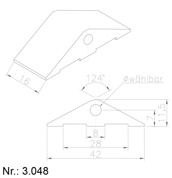 Alphabelt® 3048 PU Nocken / Mitnehmer für Zahnriemen