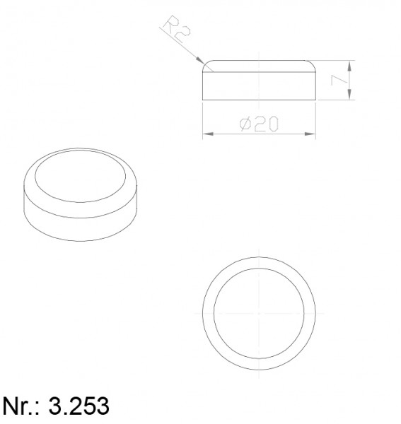 Alphabelt® 3253 PU Nocken / Mitnehmer für Zahnriemen