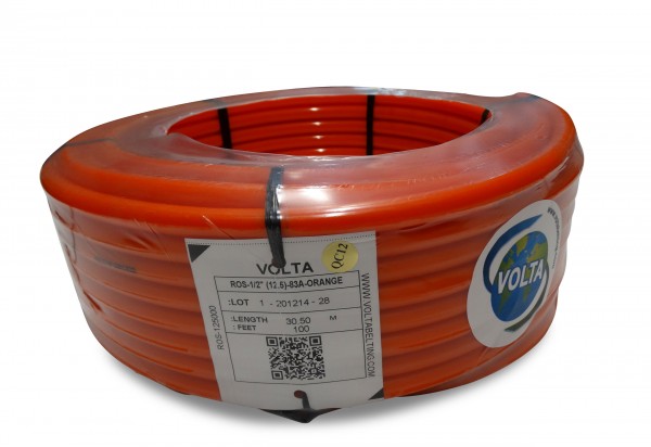 ROS 12,5 orange FDA Volta PU Rundriemen